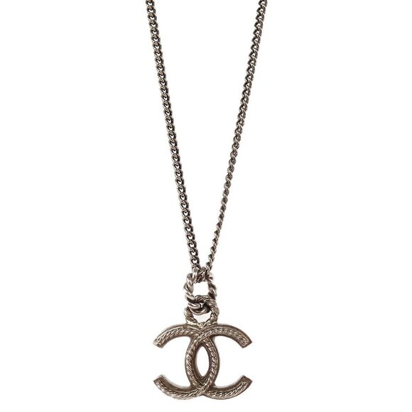 Chanel CC Chain Necklace Pendant Silver 09A - Picture 1 of 4
